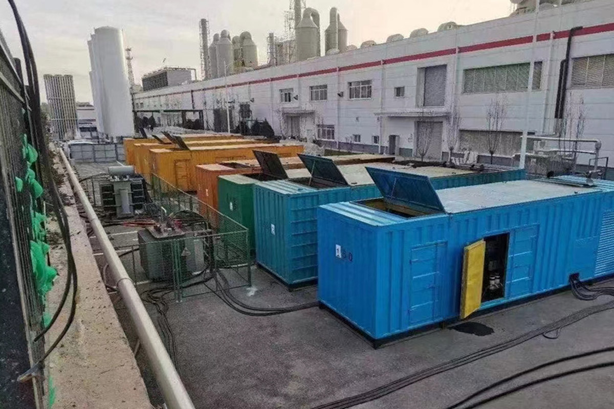 大庆发电机租赁施工现场